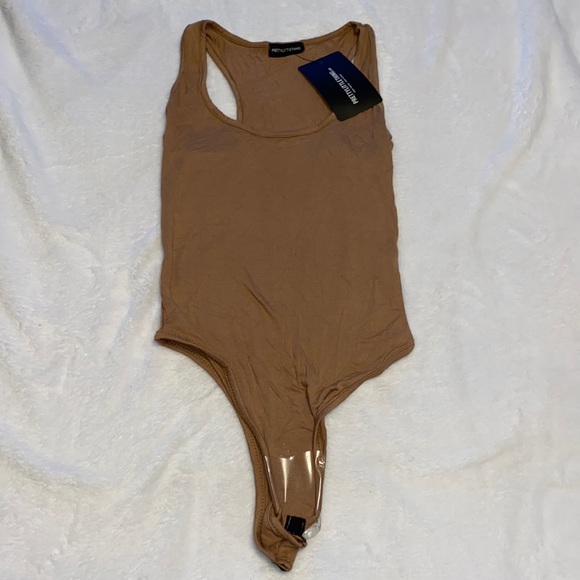 Tan Racerback Bodysuit - Picture 2 of 3
